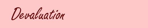 Devaluation