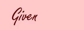 Given